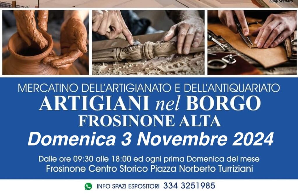 Frosinone, il centro storico brilla con Artigiani nel Borgo e Vintage Market: eventi per buoni acquisti e e socializzare