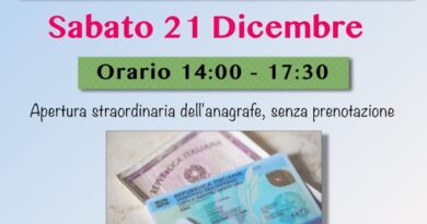 Arpino, sabato 21 Open Day del Comune: si potrà richiedere la carta d’identità elettronica