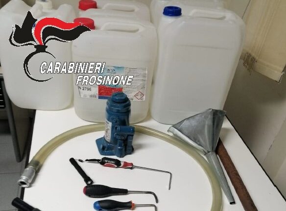 Anagni, il gasolio è “oro liquido” per i ladri: forzano un bus nella notte, bloccati dai Carabinieri